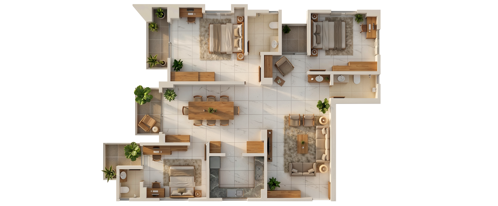 Eden by Armani — Type A1 floor plan